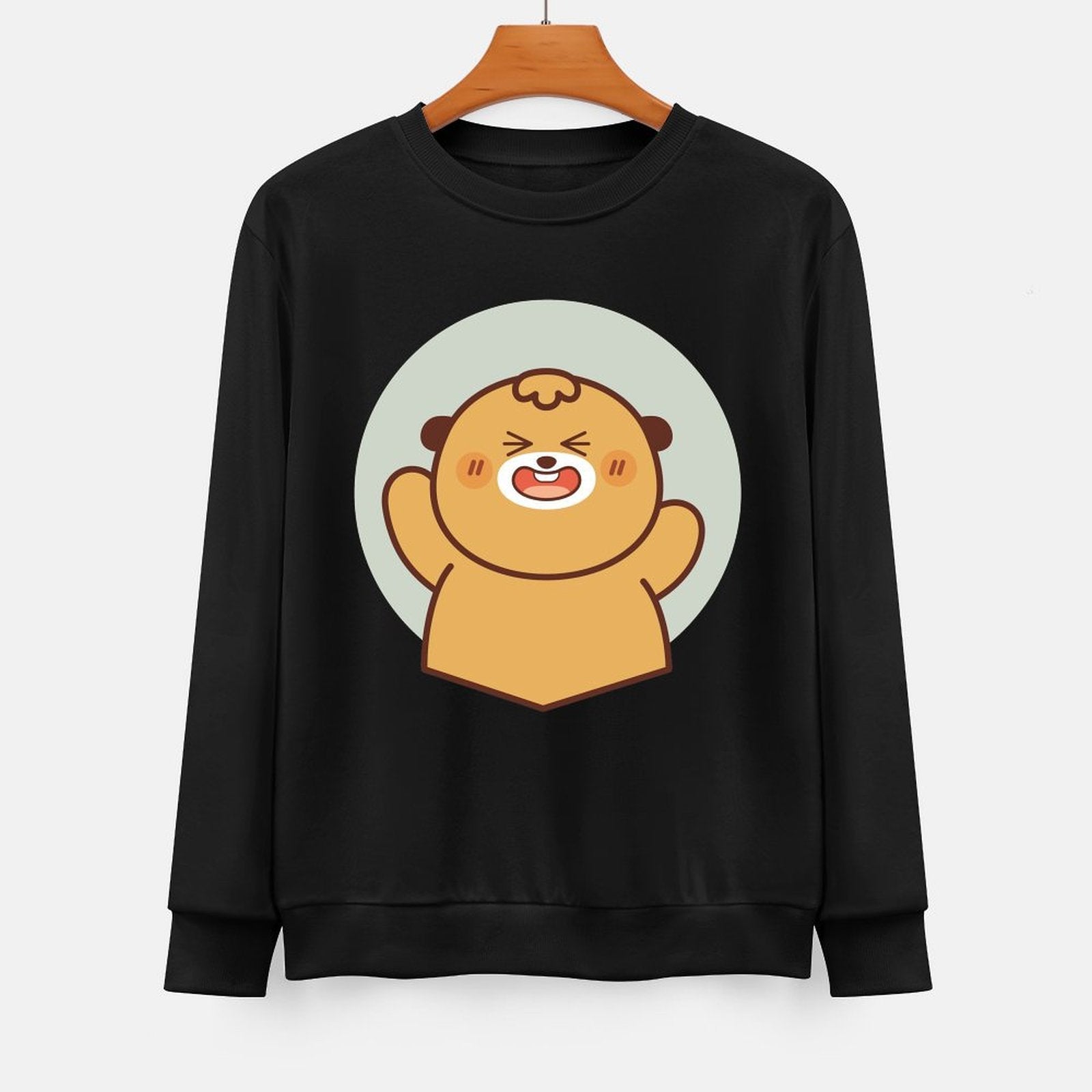 Front Patterned Long Sleeve TopPure Midweight